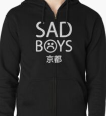 Sudadera con capucha y cremallera Logotipo de Yung Lean Sad Boys