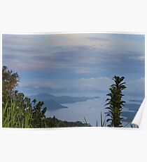 Sunset View of Taygaytay Volcano Poster