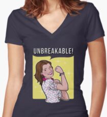 Unbreakable! Women's Fitted V-Neck T-Shirt