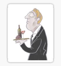 Jeeves and wine Sticker
