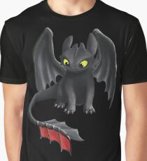 Toothless, Night Fury Inspired Dragon. Graphic T-Shirt