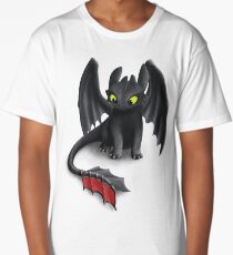 Toothless, Night Fury Inspired Dragon. Long T-Shirt