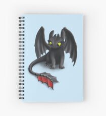 Toothless, Night Fury Inspired Dragon. Spiral Notebook