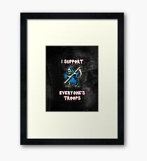 I support all your troops - Ghosts 'n Goblins Framed Print