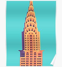 Chrysler Building - Cyan Poster