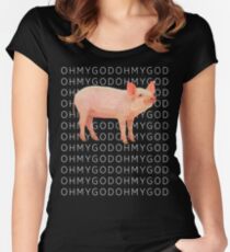 Shane-Schwein Oh mein Gott-T-Shirt - Dawson-Art Tailliertes Rundhals-Shirt