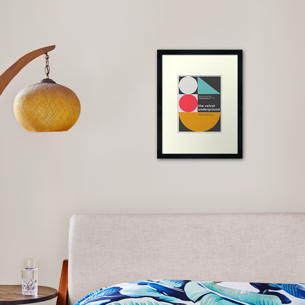 The Velvet Underground concert print Framed Art Print