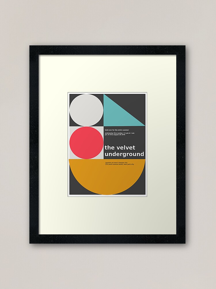 Alternate view of The Velvet Underground concert print Framed Art Print