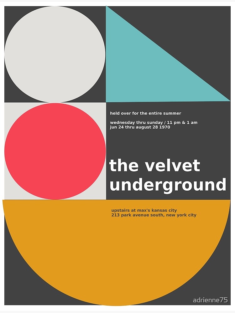 The Velvet Underground concert print by adrienne75
