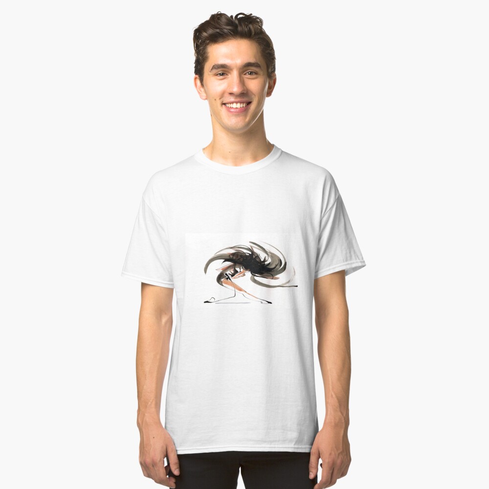 Expressive Ballerina Dance Drawing Classic T-Shirt