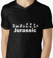 Dinotopia Inspired Jurassic Text Men's V-Neck T-Shirt