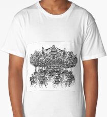 Carousel Drawing | Merry Go Round Art Print Long T-Shirt