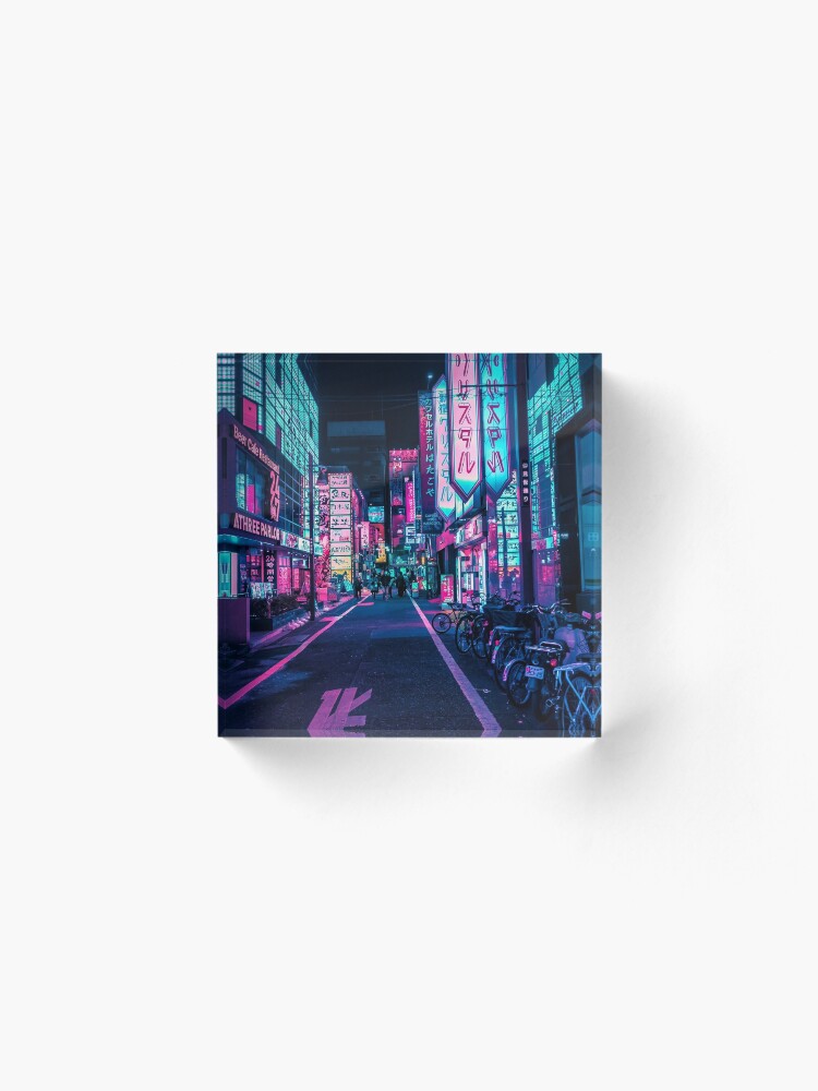 Alternate view of Tokyo - A Neon Wonderland Acrylic Block