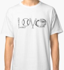 BASEBALL SOFTBALL LOVE SHIRT COFFEE MUG AND STICKERS Classic T-Shirt