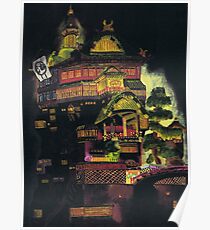 Spirited Away - Bath House at Night Poster