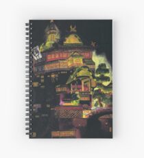 Spirited Away - Bath House at Night Spiral Notebook