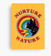Nurture Nature Vintage Environmentalist Design Canvas Print