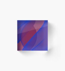 Pattern blue and red Acrylic Block