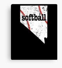 Nevada Women Fastpitch Softball Slowpitch Softball Shirts Canvas Print
