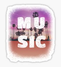 Music Lover Music Festival Distressed Graphic Sticker