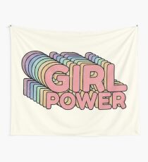 GRL PWR - Girl Power cool Vintage distressed typography design 70s 80s cute Retro style Tee shirts Wall Tapestry