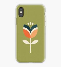 Retro Tulip - Orange and Olive Green iPhone Case