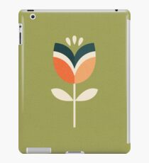 Retro Tulpe - Orange und Olivgrün iPad-Hülle & Klebefolie