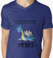 Lapras #131 You can't stop the waves but you can learn to SURF! Men's V-Neck T-Shirt