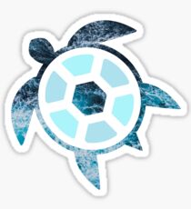 Blue Waves Sea Turtle Sticker