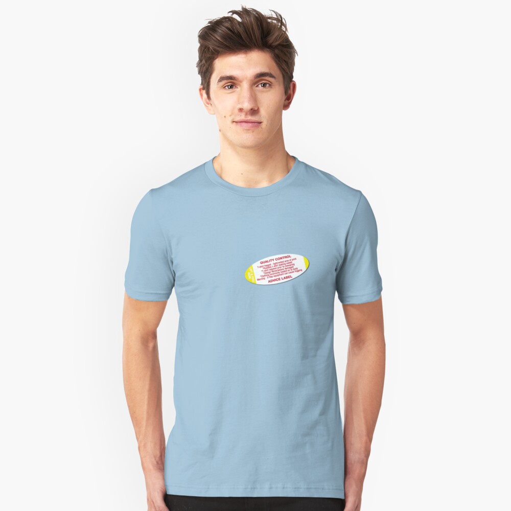 Quality control advice label Slim Fit T-Shirt