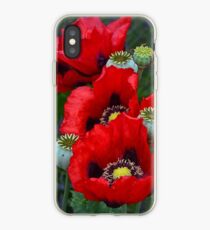 Red poppy flowers iPhone Case