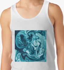 Blue Waves Liquid Marble Tank Top
