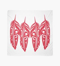 Four Red Feathers Scarf