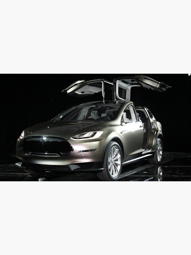 tesla model x canvas print by carldergrosse redbubble