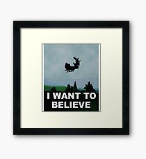 I Want To Believe (Santa) Framed Print