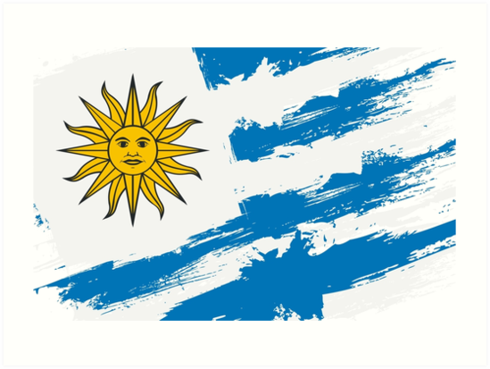 Lámina Artística Diseño De La Bandera De Uruguay De