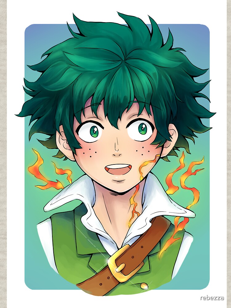 "Deku AU Fanart" Zipped Hoodie by rebezza Redbubble