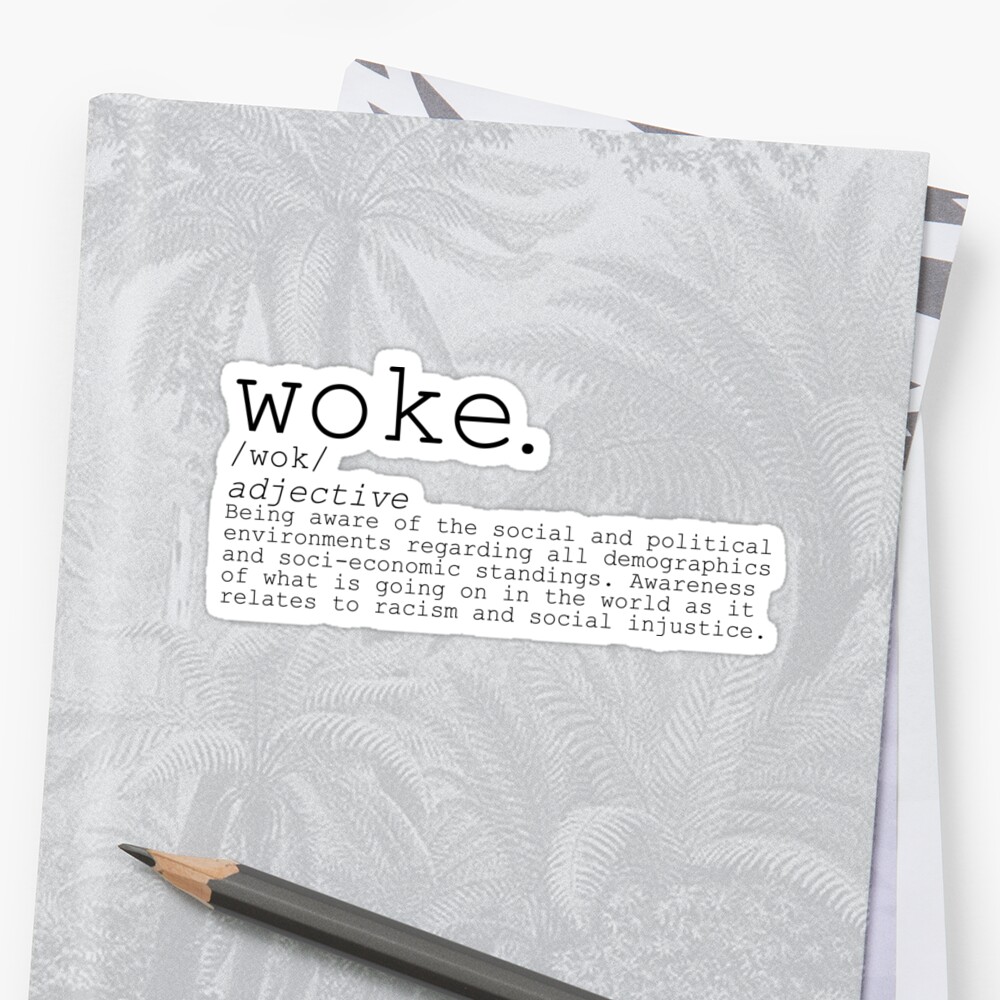 woke-definition-sticker-by-tinytinataps-redbubble