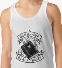 Brennen Sie Ihre schwarzen Bücher Tanktop für Männer