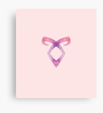 Shadowhunters rune - Angelic Power rune (pink watercolour) - Clary, Alec, Jace, Izzy, Magnus - Malec - Parabatai Canvas Print