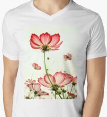 TENDER RED BLOSSOMS v2 Men's V-Neck T-Shirt