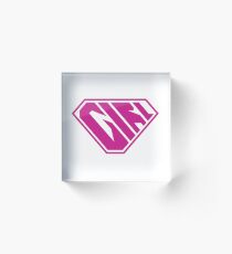 Girl SuperEmpowered (Pink) Acrylic Block