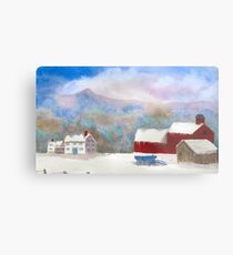 Winter Farm Metal Print