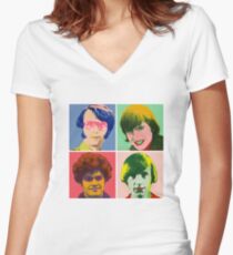 Warhol Monkees Women's Fitted V-Neck T-Shirt