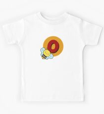 Monogram O Cute Busy Bee Kids Tee