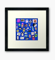 90s ICONS blue Framed Print