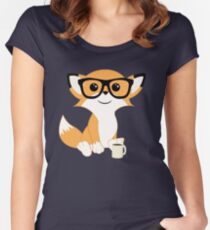 Hipster Fox Women's Fitted Scoop T-Shirt