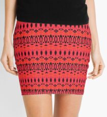 Geometric red Mini Skirt