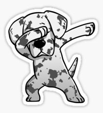 Funny White Great Dane Dabbing Sticker