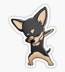 Funny Black Chihuahua Dabbing Sticker